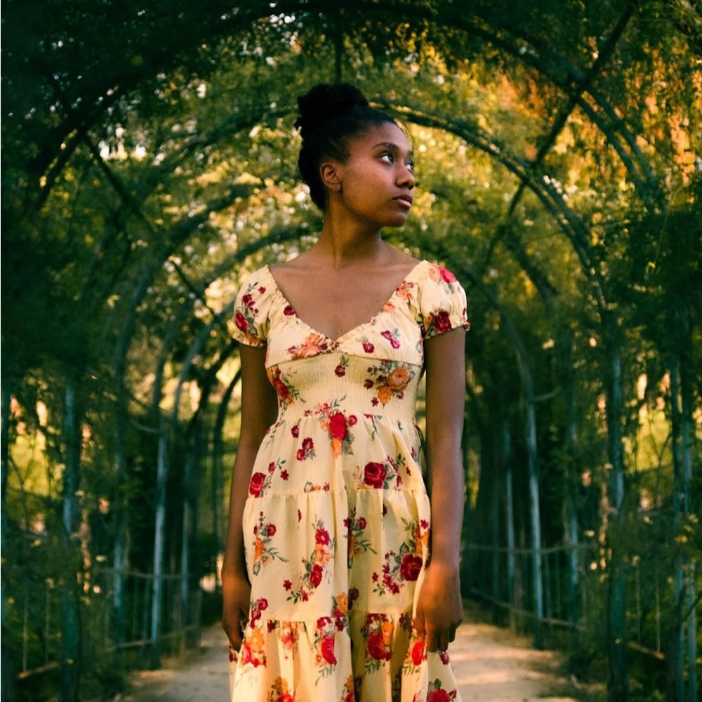 Floral Yellow Spring Dress